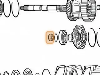 Caged Needle Bearing, 5EAT Pinion Shaft To Case (Rear)(.560”Thick)(1.585”OD) (Cast # NTN 7E-HKS 29.5 X 40 X 15PX1)… — Part # 123276A