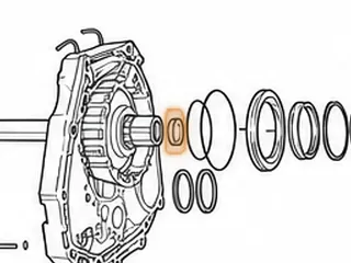 Caged Needle Bearing, 5EAT Pump Cover Plate (Stator)(Rear)(1.470”OD) (Cast # NTN 7E-HKS 33X38X12-1PX1) 2005-Up — Part # 123209A