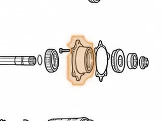 Retainer, 5EAT Pinion Bearing (6 Bolt)(W/Cup Races Made In) 2005-Up — Part # 123735A
