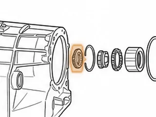 Nut, ZF5HP19 Holds Yoke To Extension Housing (.528” Thick)(1.520”ID)(With 4 Notches) 1997-Up — Part # 175795B