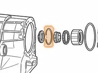 Snap Ring, Holds Ball Bearing #271 To Extension Housing (.096” Thick)(3.145”OD) (With 2 Eyelets) 1994-Up — Part # 175897B