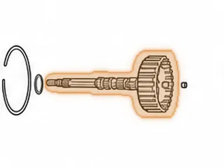 Drum, ZF5HP18 "E" Clutch (With Shaft)(Stamped Steel)(30 Teeth Steels)(11 1/4"Tall) 1999-92 — Part # 179550A