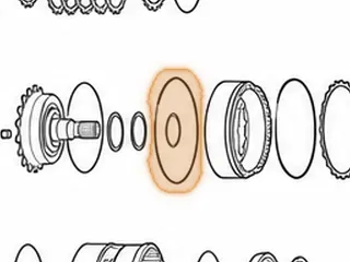 Snap Ring, ZF5HP19FL/FLA Holds Connecting Drum # 626 In Case (.108” Thick)(6 11/16”OD) Beveled (W/2 Eyelets) 1994-Up — Part # 175883A