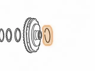 Snap Ring, ZF5HP19FLA (AWD) Holds Bearing To Transfer Case Drive Gear (.077” Thick) (W/2 Eyelets) 1994-Up — Part # 175895AB