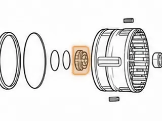Sleeve, ZF5HP24 (BMW) D & E Clutch Drum (.435” Thick) 2.157”OD (1.446”ID) Has 2 O-Rings & 2 Holes (Steel) 1995-Up — Part # 185697BB
