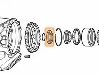 Nut, ZF5HP24 (BMW) Holds Yoke To Output Planet (6 Square Notches) 1995-Up — Part # 185798B