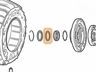 Spacer, ZF5HP24 (BMW) Front Seal To Caged Needle Bearing 1995-Up (.076” Thick) 2.040”OD (1.610”ID) With 10 Humps — Part # 185699B