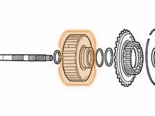Hub, ZF5HP24/ZF5HP24A B Clutch (30 Clutch Splines) With 2.600”OD Hub On Rear For Bushing #046 1995-Up — Part # 185576B