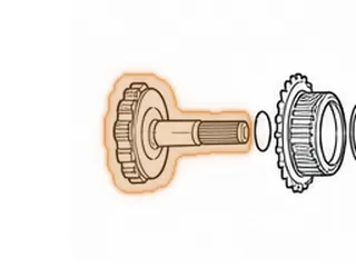 Planet, ZF5HP24 (BMW) Output With Shaft (7 13/16” Long) 5 Gear (28 Teeth Pinions With 3 Grooves) 1995-Up — Part # 185584B