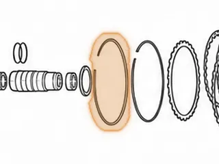 Snap Ring, ZF5HP24 (BMW) Holds D & E Clutch Drum In Case (.109” Thick) 8”OD (Beveled) 1995-Up — Part # 185883B