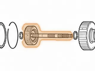 Hub With Shaft, ZF5HP24 (BMW) A Clutch (10 3/8” Long) (40 Teeth Hub) 1995-Up — Part # 185674B