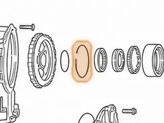 Snap Ring, ZF5HP30 Holds Bearing #270K To Extention Housing) 1993-Up (.117” Thick) 3.640”OD (With 2 Eyelets) — Part # 159897A