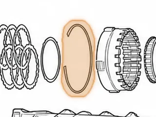 Snap Ring, 5L40E Holds Overdrive/Intermediate Housing In Case 2000-Up (Beveled) .146” Thick (8 3/8”OD With Eyelets) — Part # 144860A