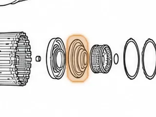 Piston, 5L40E Coast Clutch (Bonded With Check Ball) (4.775”OD) 2000-Up — Part # 144969A