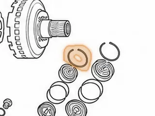 Snap Ring, 5R55N/5R55S/5R55W Overdrive Servo (.097” Thick) (3.250”OD) 1999-Up — Part # 16896A