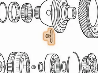 Retainer, 62TE Differential Cross Pin (2 Bolt)(.040”Thick)(.995”Tall)(2.215”Long) 2007-Up — Part # 262717-11A
