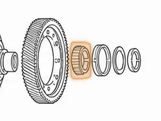 Cone Bearing, 62TE Differential To Case (Rear)(21 Roller)(1.965”ID)(Cast # JLM704649) 2007-Up — Part # 262289A