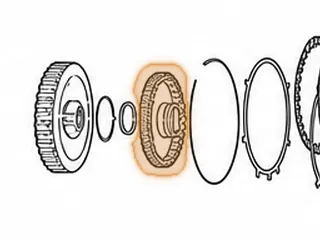 Hub, A6MF2/6F24 Underdrive Clutch (5.225”OD)(36 Square Holes) 2010-Up — Part # 211571A