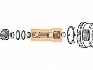 Sun Gear, A6GF1 Overdrive Planet (25 Teeth)(1.135”OD Of Shaft)(5.170” Long) 2012-Up — Part # 211610C