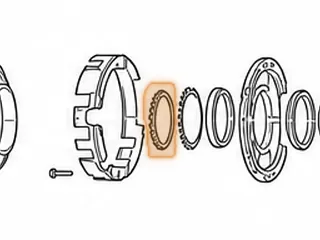 Nut, A6GF1 Holds Drive Transfer Gear To Support # 711 (24 Notches)(3.115”OD) 2010-Up — Part # 211795C