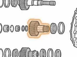 Transfer Gear, ZF6HP19X (33 Teeth)(3.990”OD Gear)(Left Angle)(4.690”Long) 2004-Up — Part # 209707C