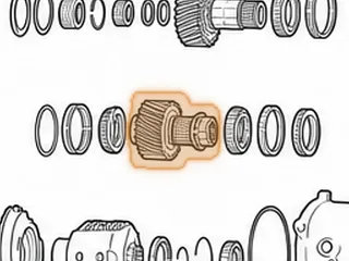 Gear, ZF6HP19X (Drive Transfer (29 Teeth)(Right Angle)(4.963”Long)(3.500”Gear OD) 2004-Up — Part # 209710C