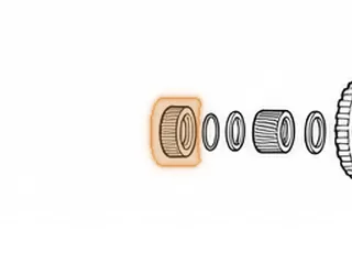 Sun Gear, ZF6HP19/19X/21 Rear Planet (Front)(2.560”OD)(3 Grooves)(Left Angle)(38 Teeth) 2004-Up — Part # 209614A