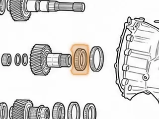 Bearing, ZF6HP19X Transfer Gear To Rear Case (25 Rollers)(1.968”ID)(Cast # SKF 32010X1Q) 2004-Up — Part # 209296C