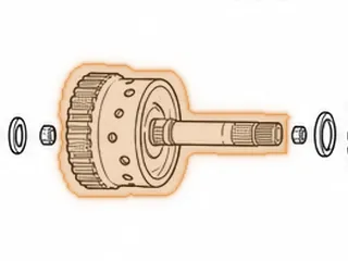 Hub W/Shaft, ZF6HP19/19X/21 Forward Clutch (10 1/8”Tall)(15 Round Holes)(15 Square Holes) (30 Clutch Teeth) 2004-Up — Part # 209574A