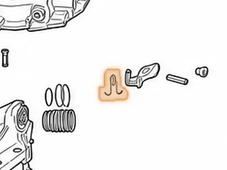 Park Pawl Assy, ZF6HP19/19X/21 (3 Pieces) 2004-Up (Contains: Spring, Pin & Park Pawl) — Part # 209995A