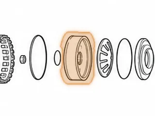 Piston, ZF6HP19 Overdrive Clutch (Aluminum)(4.860”OD)(1.445”Thick)(4 Clutch) (Cast # 1071 471 056) 2004-06 — Part # 209960A