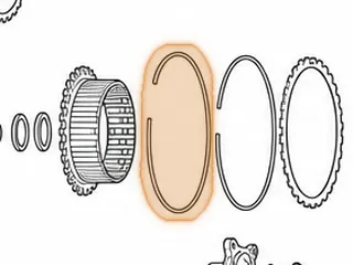 Snap Ring, ZF6HP26 (Ford) Holds Direct Clutch Hub To Forward Clutch Drum — Part # 49875A