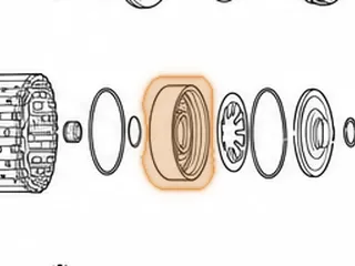 Piston/Retainer, ZF6HP26 (Ford) Overdrive Clutch Inner (Steel) (4.812”OD) (1.385”ID) (Smooth Where Snap Ring #862 Sets)… — Part # 49960B