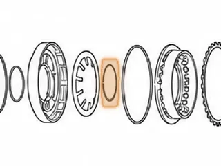 Snap Ring, ZF6HP26 (Ford)/6R60 Holds Forward Clutch Return Spring In (.055” Thick) 2.770”ID (4 Ears, 2 Eyelets) 2005-Up — Part # 49877A