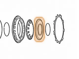 Retainer/Piston, 6L80/6L90 1-2-3-4 Clutch Spring (Bonded) (5.435”OD, 2.705”ID) 2006-Up — Part # 45982C