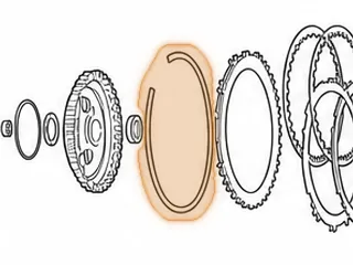 Snap Ring, 6F35 Holds 1-2-3-4 Clutch Pressure Plate In (.128”Thick)(9 3/4”OD)(W/Hooked Ends) 2009-Up — Part # 46885B