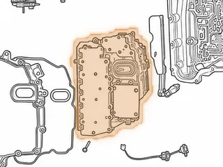 Seperator Plate, 6F35 Valve Body To Solenoid Plate (W/Bonded Gaskets) (Cast # BW28000032 MA) 2009-Up — Part # 46746B