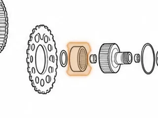 Caged Needle Bearing, 6F35 Drive Sprocket Hub (.975”Wide)(3.010”OD)(Cast # F-39344Z02) 2009-Up — Part # 46298B