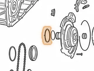 Washer, 6F50/6F55/6T70/6T75 Bell Housing To Converter Reactor Shaft (4 Tabs, 3 Slots) (.097”Thick)(2.130”ID)(Plastic)… — Part # 25210A