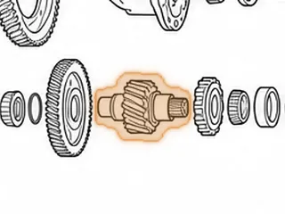 Pinion Gear, 6F50/6F55 (21 Teeth)(1 Groove By Park Gear)(1.445” Wide At Gear)(5.700” Long) 2007-Up — Part # 25730A
