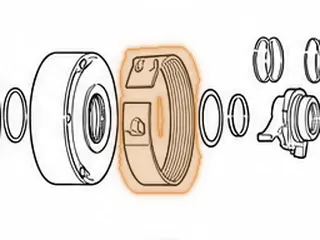 Band, 722.0 / 722.1 / 722.2 Center 2” Wide (Round Holes In Lugs For Struts) Paper Lining (With 1 Groove) Has A Thin… — Part # 58022D