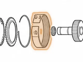 Band, 722.0 / 722.1 / 722.2 Rear 2” Wide (Split Band) Round Holes In Lugs For Struts (Composition Lining) — Part # 58026C