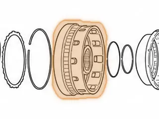 Drum, 722.6 (Chrysler) K1 Clutch (5 Clutch) With 58 Teeth Sun Gear (Uses 1 Sided Friction) (Cast # R140 272 11 24)… — Part # 78555C