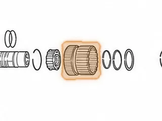 Sun Gear, 722.6 (Mercedes) Rear Planet (30 Teeth)(24 Teeth Clutch Hub)(3.015” Long) (Uses A Bearing Inside) 2002-Up — Part # 78614B