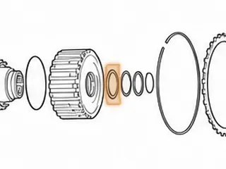 Race, 722.9 K3 Clutch Drum To Rear Support (.040” Thick)(2.197”OD)(1.407”ID)(Stepped) 2004-Up — Part # 288231A