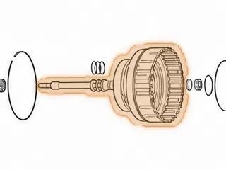 Drum W/Shaft, 722.9 K2 Clutch (With 86 Teeth Front Planet Ring Gear)(15 3/4”Tall)(3 Ring Input Shaft) 2004-Up — Part # 288550A