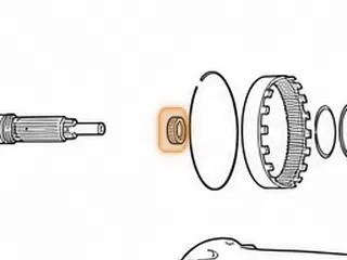 Caged Needle Bearing, 722.9 Rear Planet Output Shaft To Sun Gear (.500” Thick)(1.340”OD) (Plastic Cage) 2004-Up — Part # 288250A