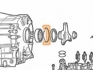 Snap Ring, 722.9 Holds Output Shaft Bearing In Case (.081” Thick)(2.595”OD)(W/2 Eyelets) 2004-Up — Part # 288895A