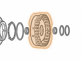 Hub, AW80-40LE/AW81-40LE/U440E Sungear (36 Outer Clutch Teeth)(30 Teeth Gear Left Angle) (2.415”Tall) 1999-Up — Part # 137571A