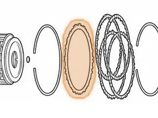 P.Plate, AW80-40LE/AW81-40LE/U440E B1 Clutch (.195”Thick)(12 Dipped Teeth)(5.880”OD) 1999-Up — Part # 137145A